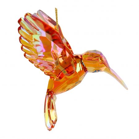 3.5" HUMMINGBIRD ORNA. ORANGE